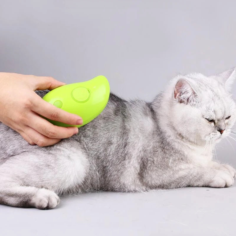 Escova Elétrica de Vapor para Banho de Gatos