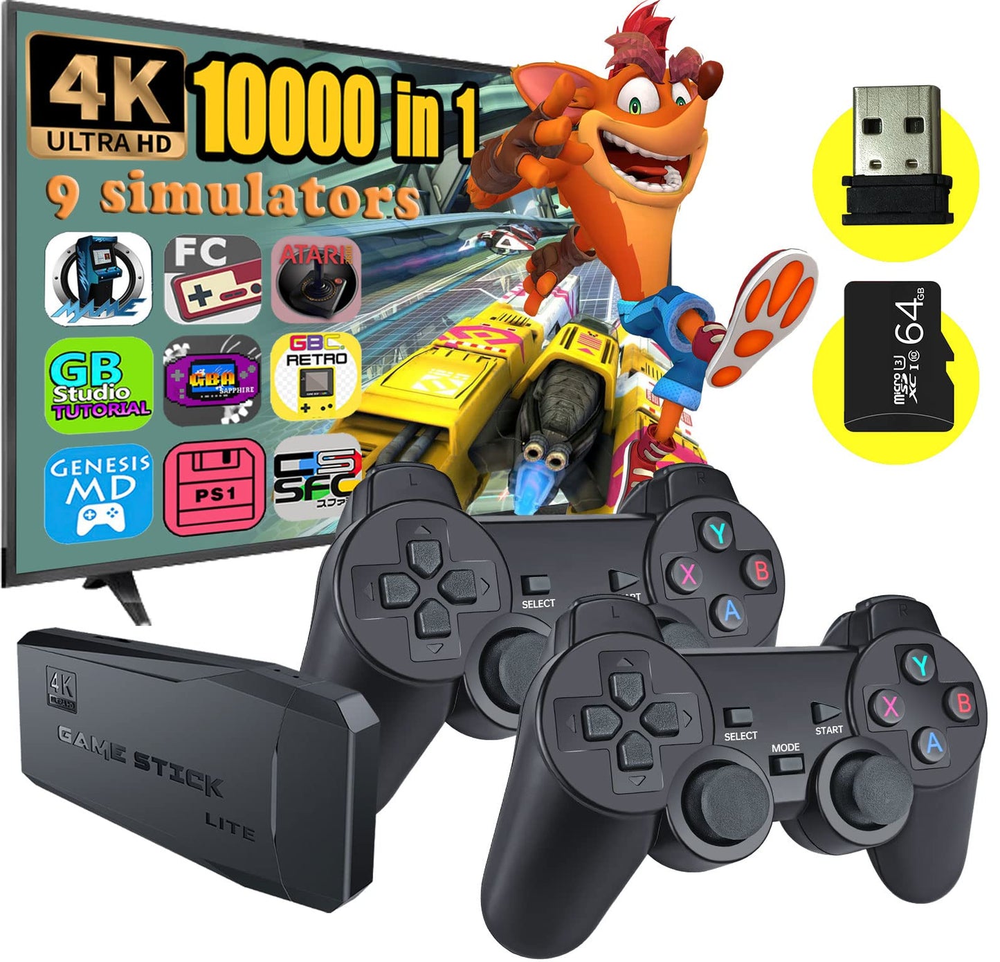 Game Retrô - Game Stick 4K 64G